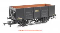 R60257 Hornby 21 Ton Steel Mineral Wagon 'C' number 750586 in BR Black with LOCO branding - Era 4/5